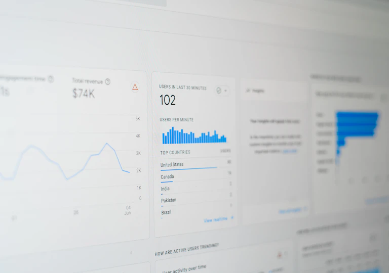 Healthcare SEO analytics and search data on a computer screen